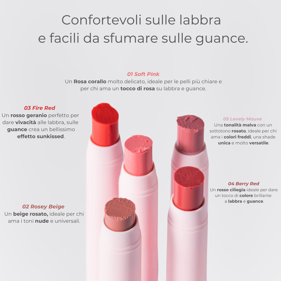 Lip and cheeks stick 2 in 1 - Soft Pink 01